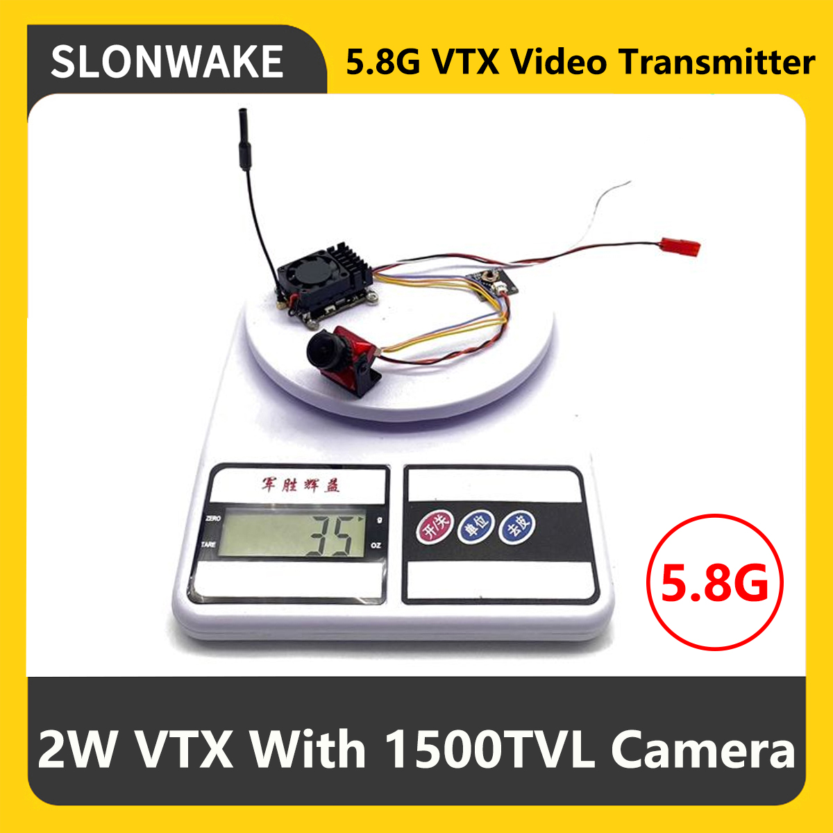 Fpv Camera - Transmissor FPV VTX SLONWAKE 5.8G 2000mW