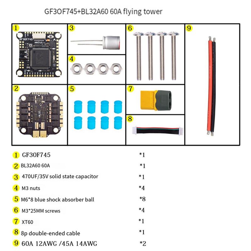 B05C-F745 FC&ESC FPV Stack GF3 - Drone Esc avaliação e preço