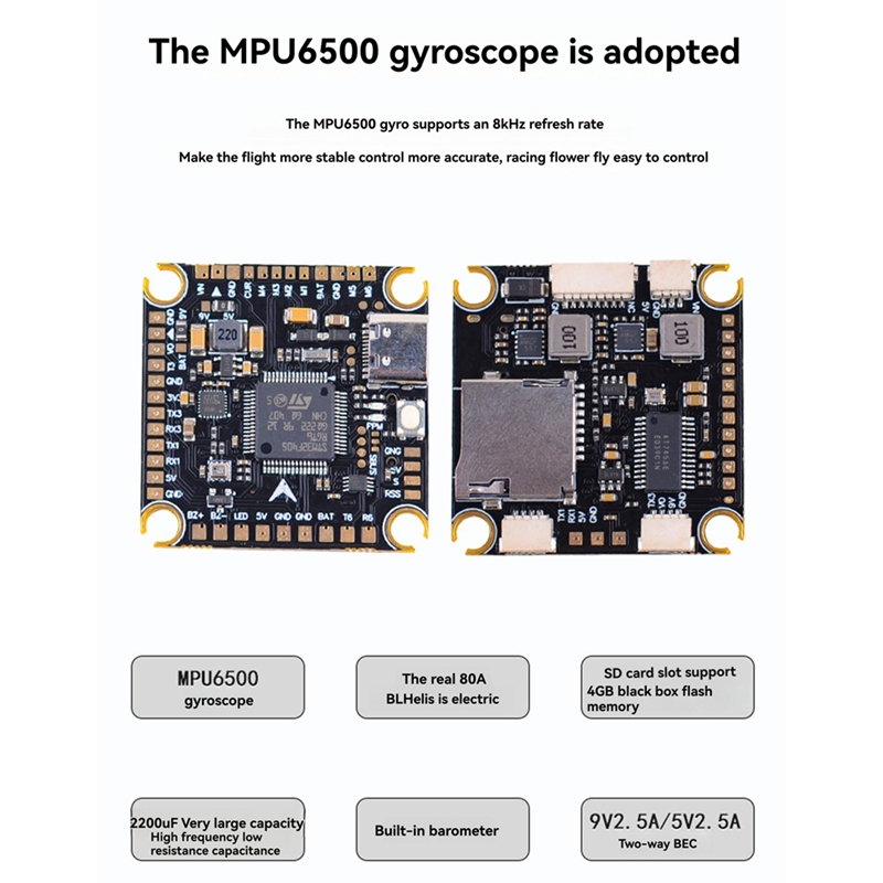 80A + F405/F722 STACK para 13  - Flight Controller avaliação e preço