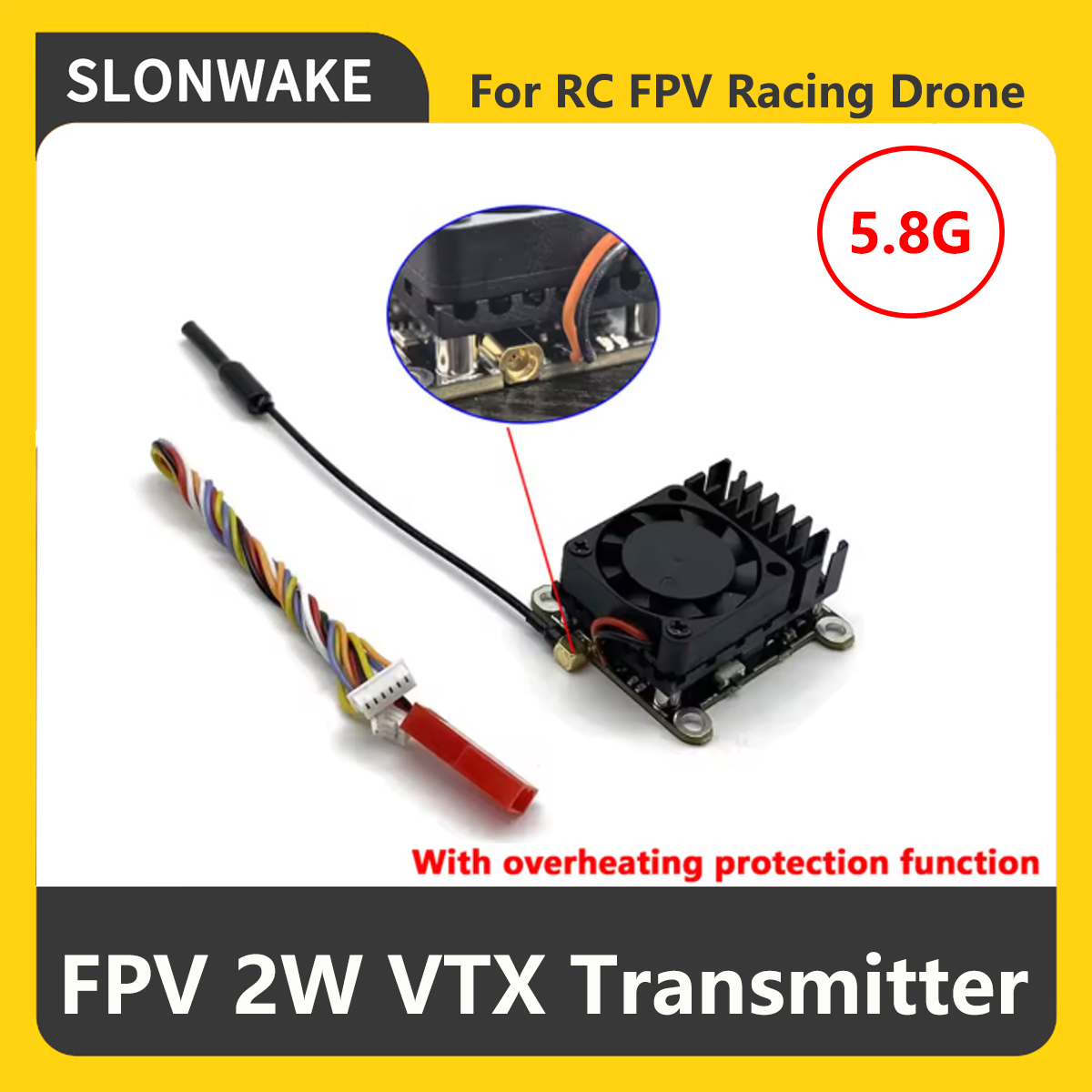 Transmissor FPV VTX SLONWAKE 5 - Fpv Camera avaliação e preço