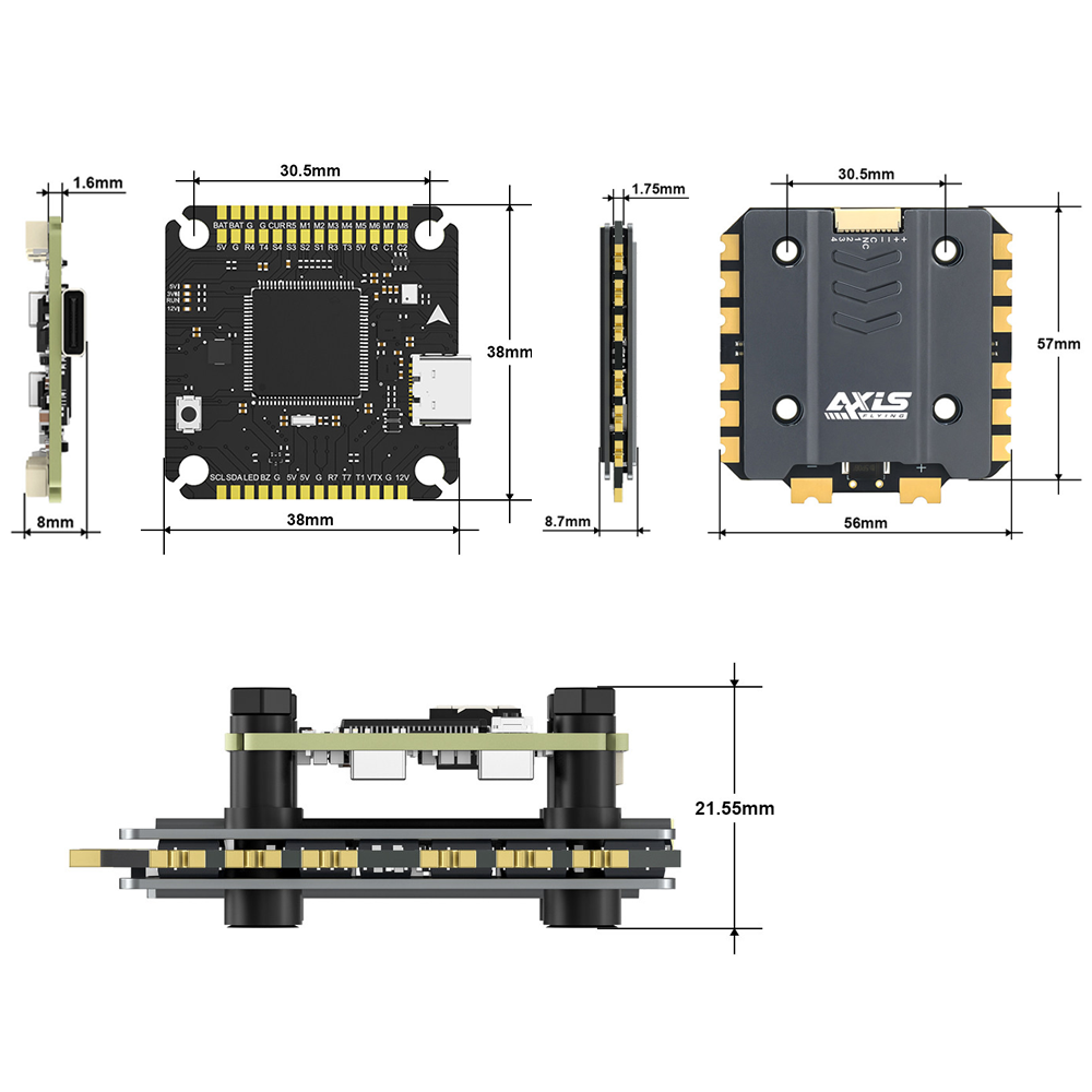 Axisflying Argus Pro ECO F722  - 4 In 1 Esc avaliação e preço